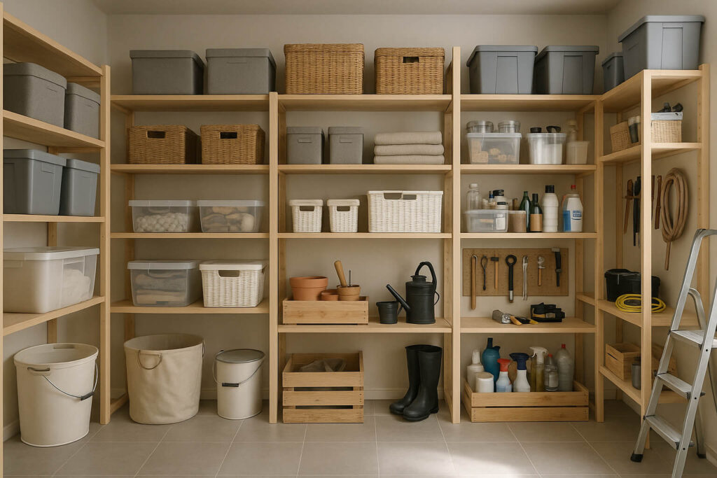 Eksempel på et opbevaringsrum i en dansk villa